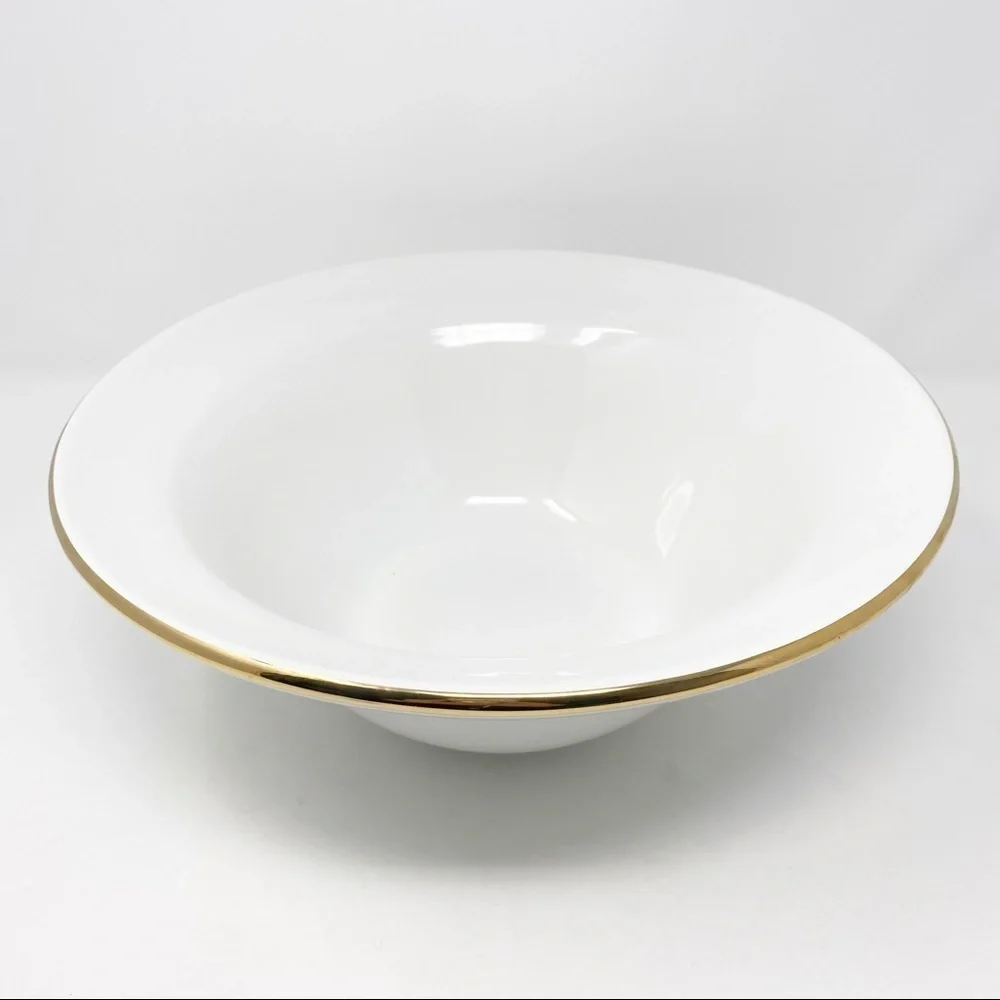 PIER 1 Pier Classic Porcelain Gold Rim Pasta Bowl